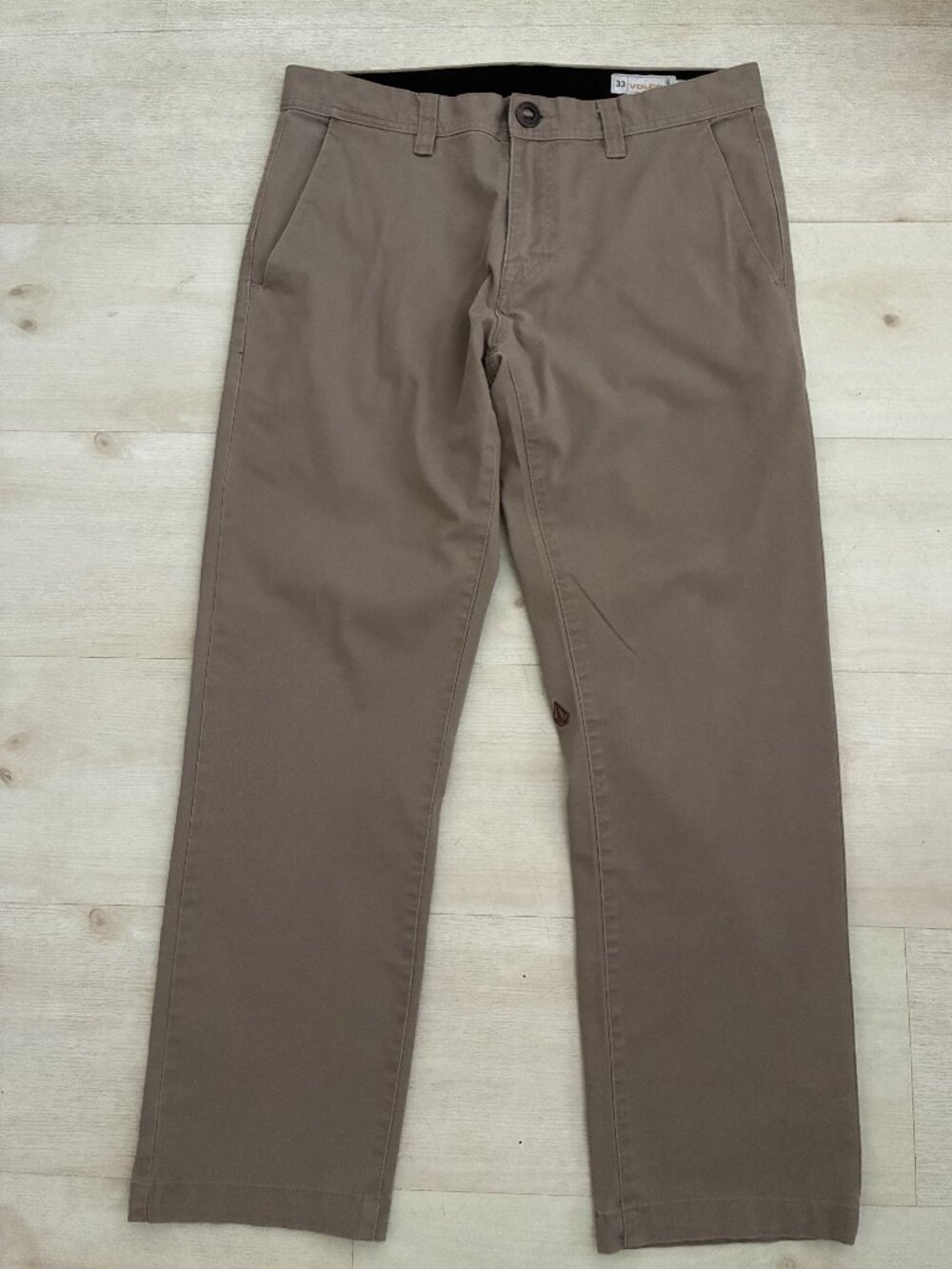 Volcom Frickin Modern Stretch Pants Khaki Size 33W 30L